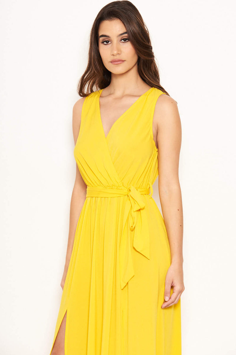 Yellow Maxi Dress | Yellow Wrap Maxi ...